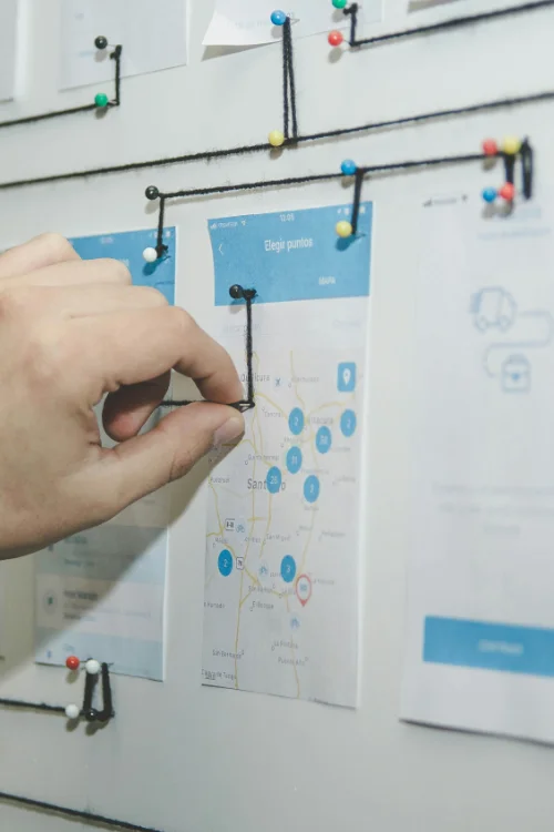 Projektmanagement auf einem Whiteboard